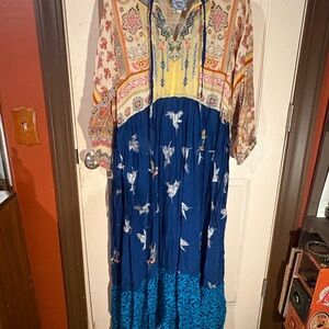 Johnny Was Multicolor Floral Maxi Dress